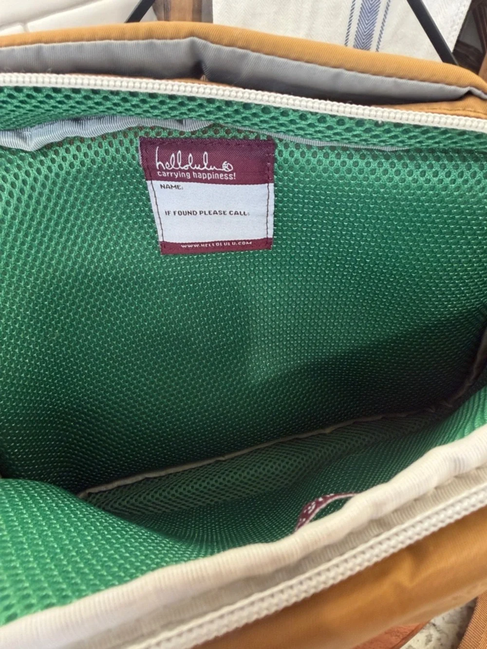 Hello Lulu Compact laptop/ipad Crossbody Bag in Mustard Brown